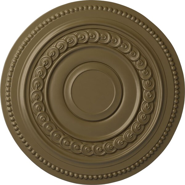 Ekena Millwork Oldham Ceiling Medallion (Fits Canopies up to 8 5/8"), Hand-Painted Mississippi Mud, 18"OD x 1 1/4"P CM18OLMMF - main